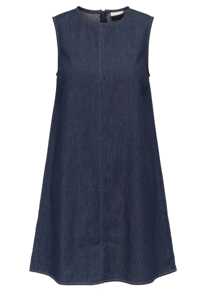 JDYSABRINA ROUND NECK DRESS DNM 15351411 DARK BLUE DENIM